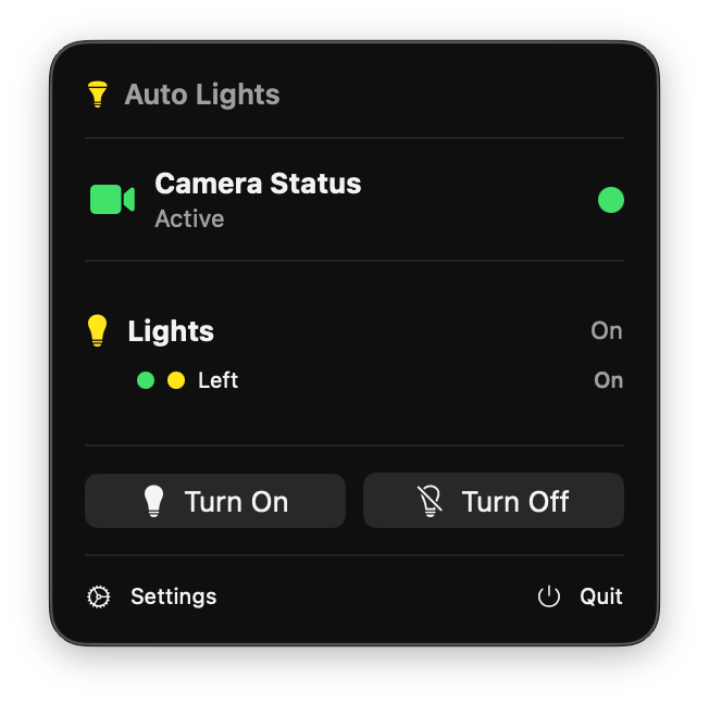 Camera Active - Lights On